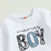 Casual New Baby Boys Long Sleeve Outfits Clothes Fashion Letter Print Sweatshirt Tops Elastic Pants Suit for Baby Fall Clothing