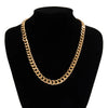 KunJoe Simple Cuban Chain Necklace for Men Gold Color/Black Metal Aluminium Chain On The Neck Choker Jewelry Party Male DIY Gift