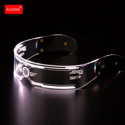 LED-Brille, Party-Leuchtbrille, farbig leuchtend, 7 Farben, dekorative Technologie-Brille, steuerbare Leuchtbrille, Neu 2025