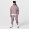 Men's Thick Cotton Training Sets Hoodie Casual Sports Pullover Hooded 2-piece Top with Pants Sweatshirts Gym Running Tracksuits
