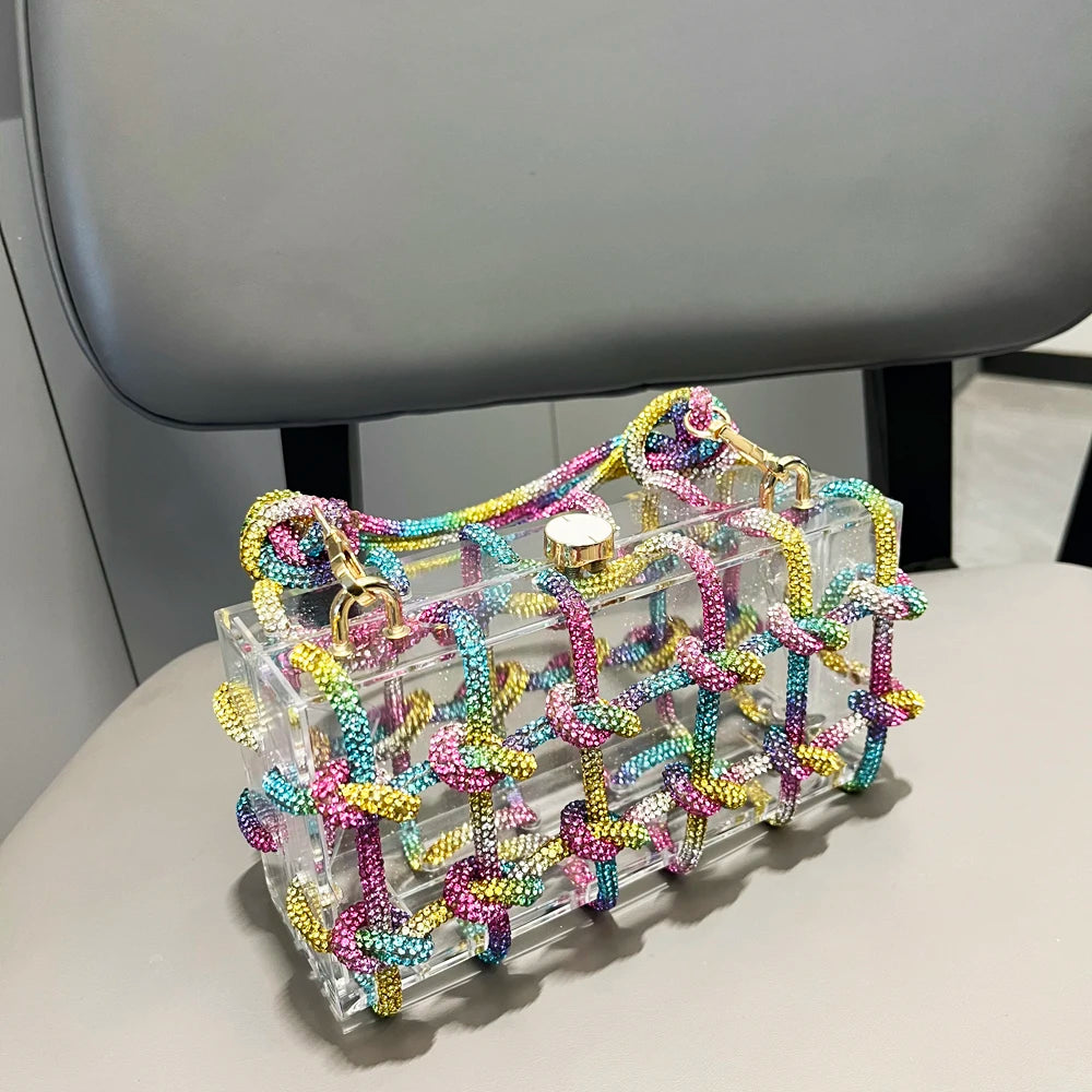 Abendtasche mit Strasssteinen, silberne, handgefertigte Handtasche mit Kristallbesatz für Damen, Geldbörsen und Handtaschen, luxuriöse Designer-Banketttasche