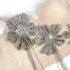 3Colors Women Fashion Diamonds Embroidery Flowers Tassel Bustier Corset Crop Tops To Wear Out Evening Club Party Camisoles Top