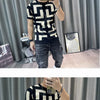 Luxury Men Autumn Knitted Tshirt 2024 Korean O-neck Short Sleeve Top Tees Streetwear Male Social Club Slim Fit Casual T-Shirt