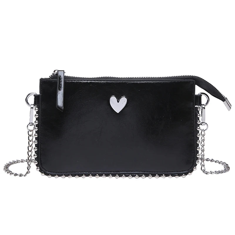 Einfarbige Design-Umhängetaschen für Damen, Mode-Ketten-Handytaschen, Mode-Schulter-Kuriertasche, Sac A Main weiblich