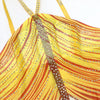 Neue Gradient Strass Tie-Dye Print Neckholder Meerjungfrau Lange Kleider Damen Rückenfrei Ärmellos Schmal Geburtstagsparty Abschlussball Vestidos