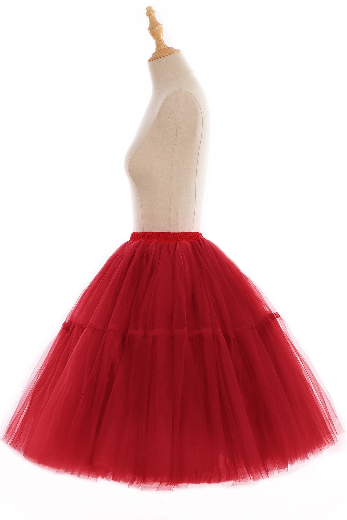 Multi-layer Tulle Tutu Skirts Fuchsia 6 Layers Fluffy Petticoat Underskirt Princess Ball Gown Women Halloween Party Skirt