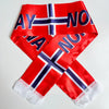 2026 Haiti  NorwayCountries Flag Scarf14x135cm Double-sided Printed Satin Haiti Flag Scarf Tassels Suitable for Football, Sports