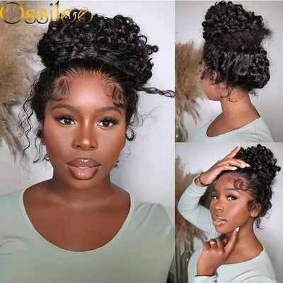 360 Lace Front Perücke Echthaar Wasserwelle Invisi Strap Bequemer Sitz 360 Transparente Lace Frontal Perücken Vorgestanzte Lace Perücke Gebleichte Knoten