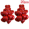 Valentinstag 50/10 Stück Rote Herzballons Aufblasbare Latexballons für Valentinstag Hochzeitsfeier Jubiläum Dekoration Zubehör
