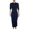 European and American women's fashion white stripe dress