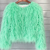 2023 Women Faux Fur Coat Autumn Winter High Quality Fluffy Short Coat Faux Fur Jacket