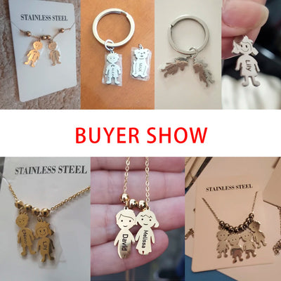 Couple Friend Personalized Necklace Custom Chain Name Mother Father Family Gift For Women Men Stainless Steel Pendant Jewelry