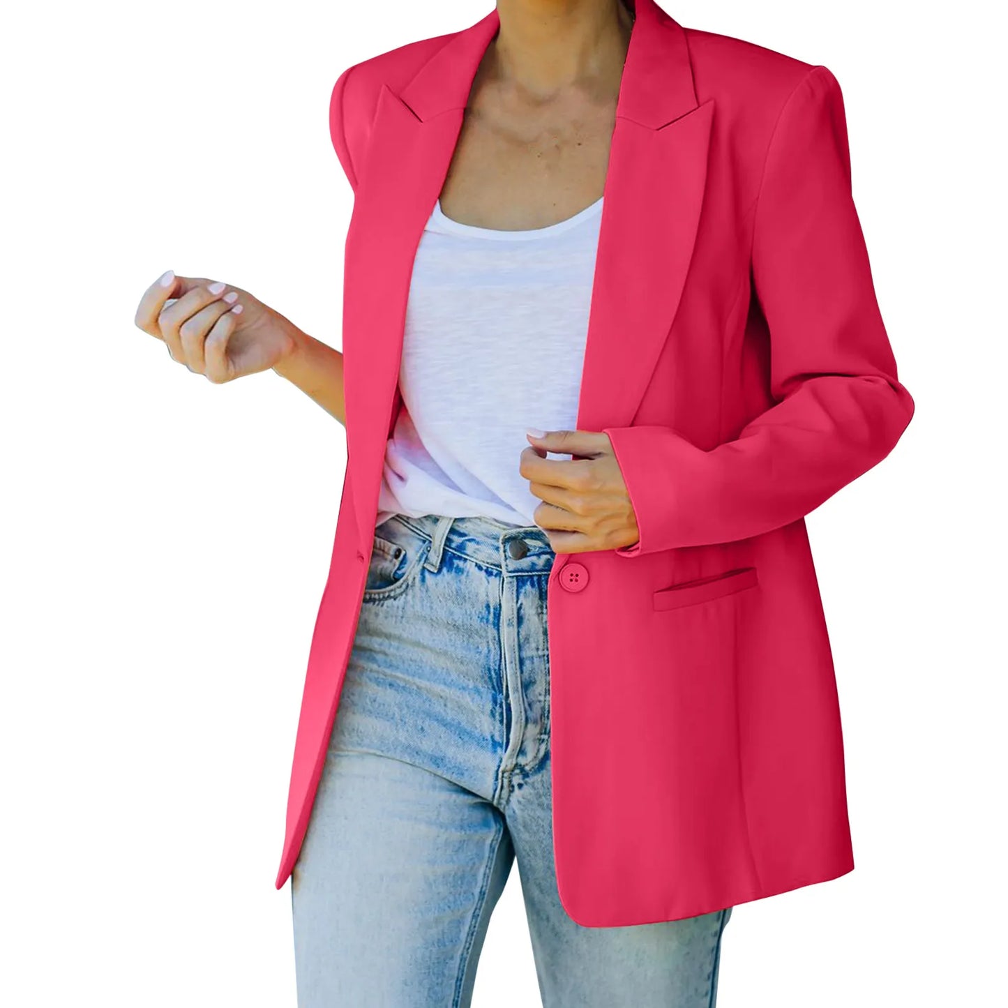 Autumn Pink Blazer Women Slim Elegant Blazers Jacket Women's Buttons Double Breasted Blazer Office Ladies Work Coats Jacket