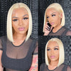 613 Bob Honigblonde Lace Front Echthaarperücken Für Frauen Echthaar Remy Brasilianisch Günstig 13x4 Glatte Kurze Bob Perücke 10 14 Zoll