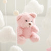 Baby-Kinderbett-Mobile-Rassel-Spielzeug 0-12 Monate Säugling Weicher Filz Teddy Samt Rosa Bär Bettglocke Hängendes Spielzeug Halterung Babybett Mädchen Spielzeug