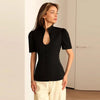 Fashion Women's Stand Collar Blazer Short Sleeve Button Puff Sleeves Solid Lady Top 2025 Summer Autumn Elegant Female Coat