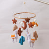 Baby-Kinderbett-Mobile-Rassel-Spielzeug 0-12 Monate Säugling Weicher Filz Teddy Samt Rosa Bär Bettglocke Hängendes Spielzeug Halterung Babybett Mädchen Spielzeug