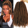 Yeaful 18 Inch Synthetic Marley Twist Braiding Hair Red Black Brown Ginger Bug Blonde #4 Pre Looped Marley Twists Crochet Hair
