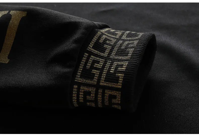 Fashion Hip Hop Halbhoher Kragen Sweatshirts Luxus-Druck Mode Vielseitiger Pullover Hoodie Soziale Nachtclub Herrenbekleidung