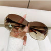 Neue Mode Y2K Sonnenbrille Damen Integrierte Surround Sonnenbrille Retro Designer Damen Brillen UV400 Oculos De Sol