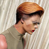 Kurze Bob Perücke Pixie Cut Perücke Glatte Echthaarperücken 13x4 Transparente Lace Front Perücke Für Frauen Highlight Glatte Pixie Cut Perücke