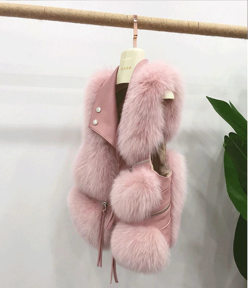 Fur Coat Women's Vest Short Clothing Autumn Winter Patchwork Slim Fashion Versatile