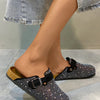 Kristallige klobige Outdoor-Slipper Schuhe Sommer Clogs Damen Hausschuhe Pantofle Luxus Slides Med Strand Designer Flip Flops