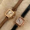 Heißer Verkauf Damenuhr Kleines Quadratisches Zifferblatt Dünnes Lederarmband Damenuhr Elegante Quarz-Damenuhren Lässige Uhr Damen