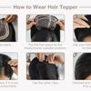 Silk Base Top Women Topper Clip In Real Human Hair Hairpiece Human Hair Extension Thin Breathable Blonde Toppers Hair Women Wig