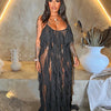 Chic and Elegant Summer Dress Women Halter Sexy Birthday Dress Transparent Mesh Backless Maxi Dress Wholesale Dropshipping