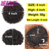 Synthetic Afro Puff Drawstring Ponytail Hair Bun 10 Inch Short Afro Kinkys Curly Afro Bun Extension Hairpieces Large Size