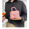 Fashion Mini Handbags PVC Crossbody Coin Purse Crocodile Pattern Pearl Handbag Plastic Small Chain Jelly Bag For Girl Wholesale