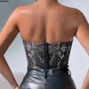 Women Floral Lace Off The Shoulder Crop Tube Top Sexy Strapless Sleeveless Bandeau Tops Y2K Going Out Night Club Party Crop Tops