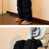2025 Men Cargo Pants Multi-Pockets Tool Pants Harajuku Mens Vintage Loose Wide Leg Pants Streetwear Casual Hip-Hop Trousers