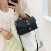 Women PU Leather Messenger Shoulder Bag Ladies Solid Color Simple Crossbody Bag Fashion Handbag Leisure Portable Sling Bag
