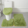 3er-Set einfarbige Heimteppiche Toilettendeckelbezug Teppich-Set rutschfeste Fußmatte für Badezimmerboden Badteppich Fußmatte
