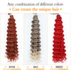 Deep Wavy Twist Synthetische Häkelhaare Afro Lockiges Haar Afrikanische Häkelzöpfe Ombre Blonde Flechthaarverlängerungen für Frauen