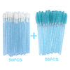 HIJOYSEEN 100 Pcs Makeup Brushes For Lip Eyebows Eyelash Shining Mascara Wands Applicators False Lashes Beauty Tools
