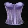 Steel Bone Transparent Bra Bustier Women's Waist Trainer Shapewear Girdles Corset Sexy Club Party Crop Top Lingerie Plus Size