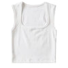 Deep Square Collar Vests 2025 Summer New Fashion Sexy Women's Crop Tops Sling Vest Camis