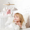 Baby-Kinderbett-Mobile-Rassel-Spielzeug 0-12 Monate Säugling Weicher Filz Teddy Samt Rosa Bär Bettglocke Hängendes Spielzeug Halterung Babybett Mädchen Spielzeug