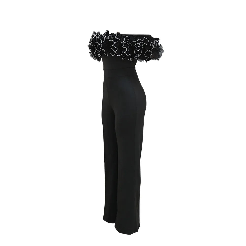 Sexy Jumpsuit mit Slash-Ausschnitt, figurbetont, für Damen, Overall, Rose, Einteiler, Damen, Club-Overalls, Promi-Outfits, Party, Sexy Rompers