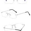 Men Blue Light Blocking Reading Glasses Women Dimond Cutting Rimless Eyeglasses Frame Anti Fatigue Hyperopia Presbyopic Eyewear