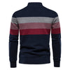 AIOPESON Men's Patchwork Pullover Sweater Cotton Casual Zipper Mock Neck Sweater for Men New Winter Fashion Warm Sweater for Men