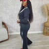 CM.YAYA Fashion Striped Splicing Women's Set Long Sleeve Sweatshirt and Sweat Pants Tracksuit 2024 Winter Two 2 Piece Set Outfit
