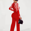 Women Jumpsuit Solid High Collar Hot Drill Mesh Shoulder Cotton Long Sleeves Long Straight Jumpsuit Sexy Party Outfits