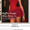 VC Christmas Dress Strapless Backless Red Structured Floral Embellished Mini Length Bodycon Celebrity Party Cocktail Dress