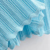 Damen V-Ausschnitt gestricktes Häkel-T-Shirt mit