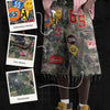Retro Blaue Streetwear Patchwork Denim Shorts Y2K Jeans Herren Damen Hip Hop Cartoon Grafiken Lose Camo Denim Fitness Freizeit Shorts