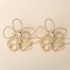 Stonefans Strass Blumenohrringe Luxus Damen Bankettschmuck Kristall Modeschmuck Hochzeit Einzigartige baumelnde Ohrringe